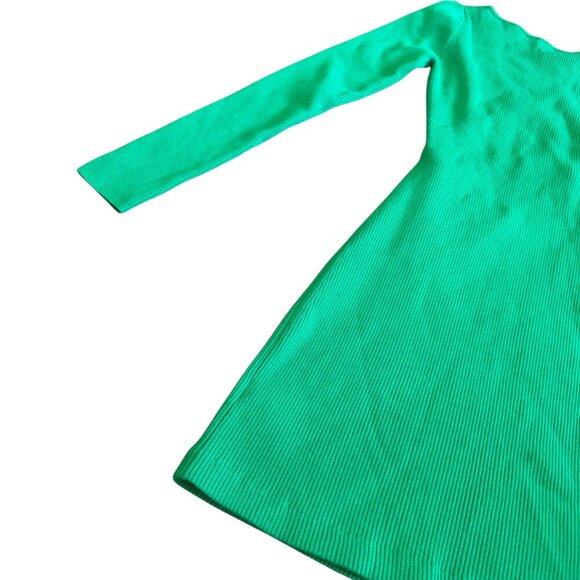 Wilfred Free Aritzia Long Sleeve Cutout Dress Green Stretch Size Small Womens - Picture 10 of 13